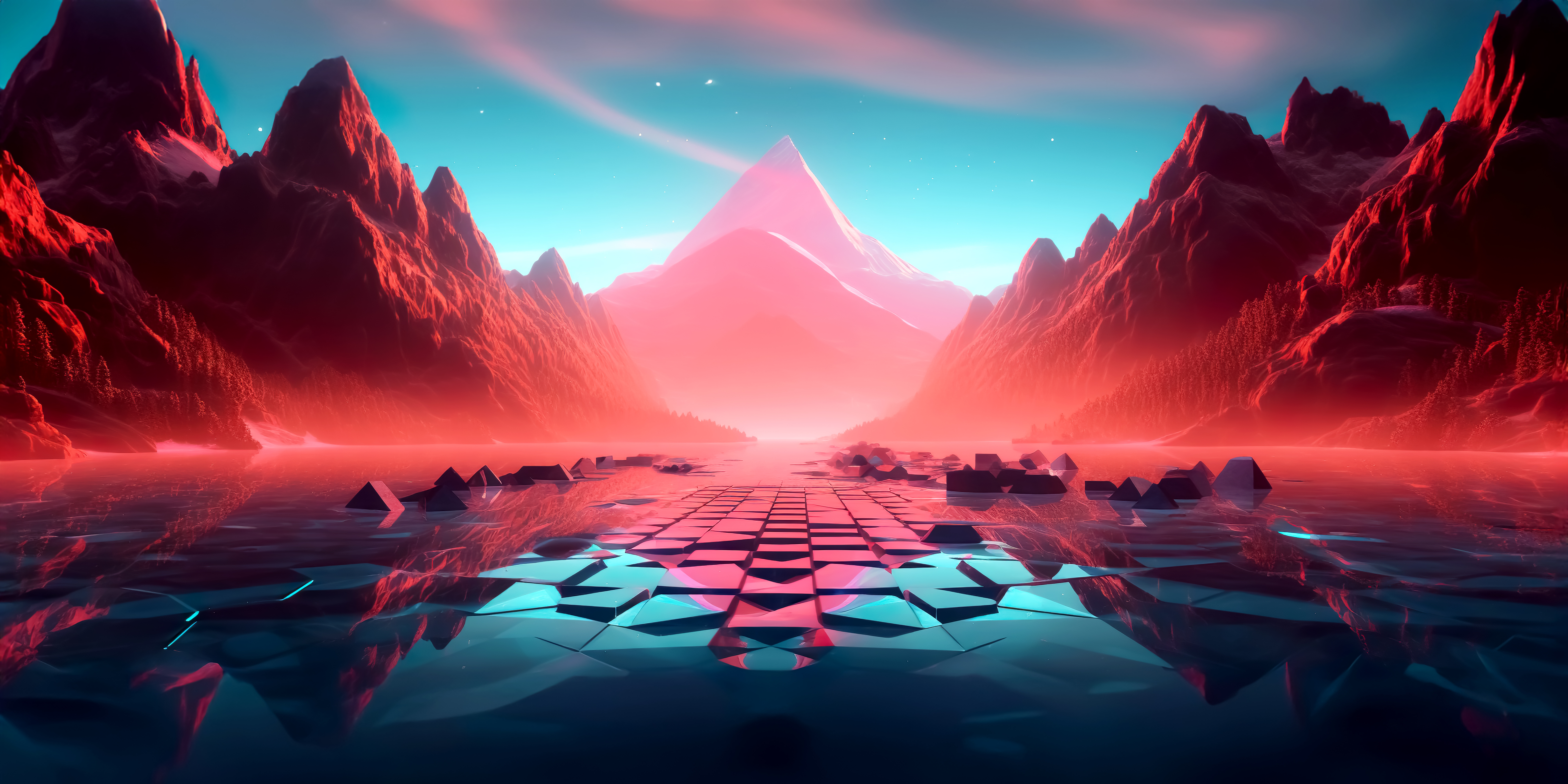 abstract mountains